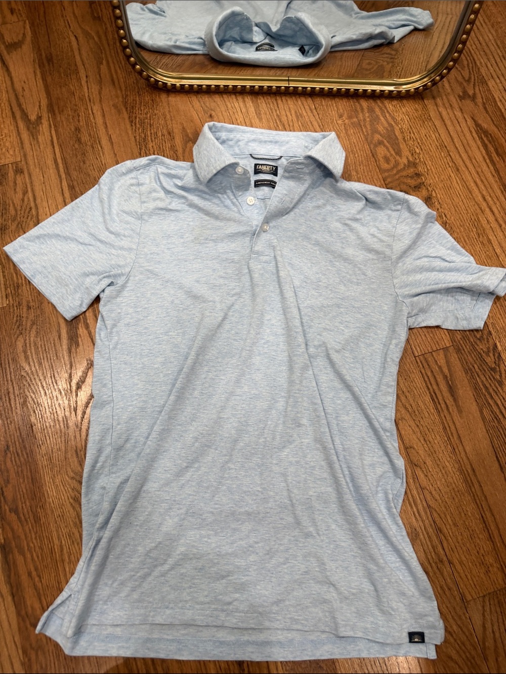 FAHERTY the movement polo  Men's Light Blue Size Small